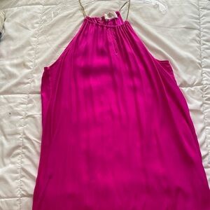 Amanda Uprichard Fuchsia Gathered Dress
